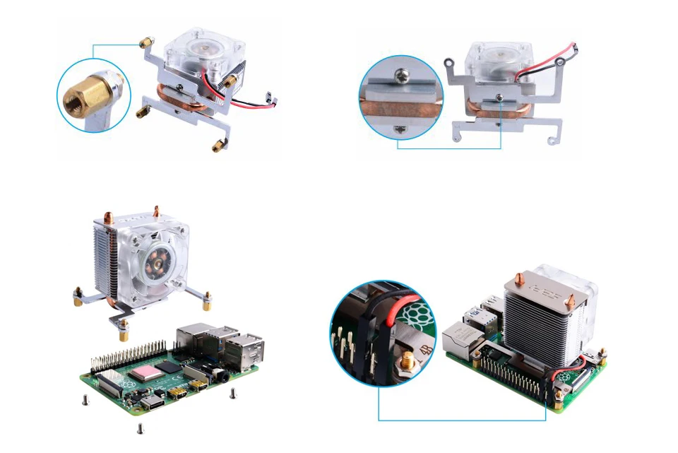 52Pi Raspberry Pi 4 ICE Tower RGB Cooling Fan Copper Tube Cooler Optional Acrylic Case Power Supply for Pi 4B 3B+ 3B 52Pi Raspberry Pi 4 ICE Tower RGB Cooling Fan Copper Tube Cooler Optional Acrylic Case Power Supply for Pi 4B 3B+ 3B