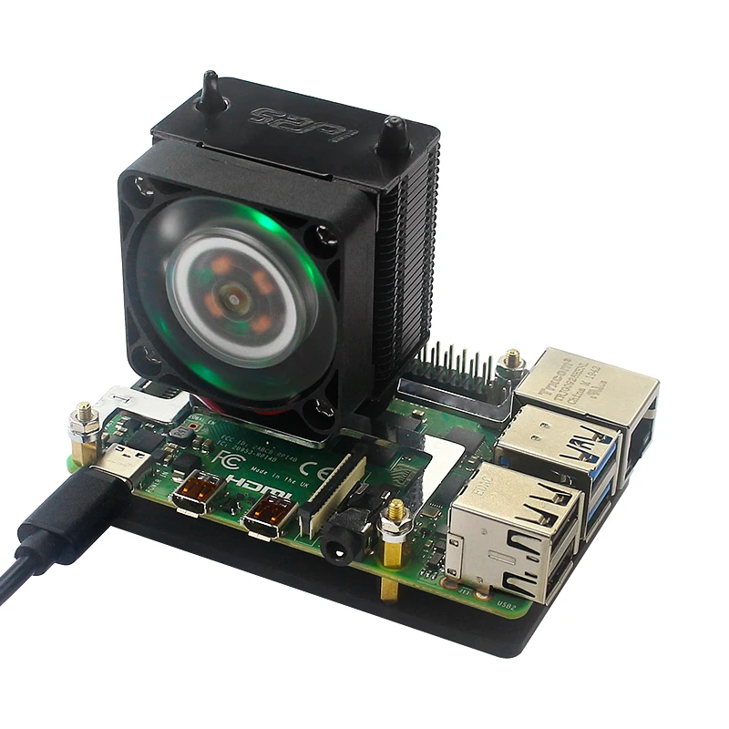52Pi Raspberry Pi 4 ICE Tower RGB Cooling Fan Copper Tube Cooler Optional Acrylic Case Power Supply for Pi 4B 3B+ 3B 52Pi Raspberry Pi 4 ICE Tower RGB Cooling Fan Copper Tube Cooler Optional Acrylic Case Power Supply for Pi 4B 3B+ 3B