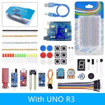 400 Tie-points Breadboard DIY Project Starter Kit For Arduino UNO R3 Kit Electronic DIY Kit Electronic Component Set With Box