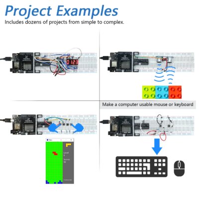 Freenove Complete Starter Kit for Arduino UNO R4 V5 WiFi Mini, Arm Cortex-M4, 474-Page Detailed Tutorial, 343 Items, 90 Projects - Image 4