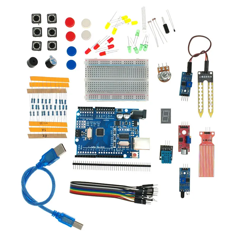DIY Electronic Starter Kit for UNO R3 Arduino Circuit Board Electronics 12-in-1 Programmable Engineering Coding Education STEAM