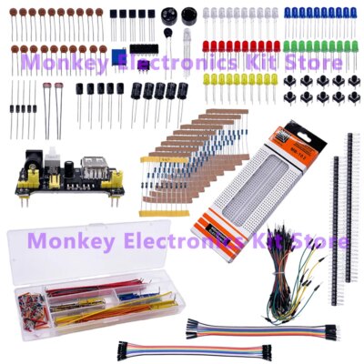 830-bread board resistance potentiometer jumper LED electronic kit is suitable for  R3 compatible arduino Getting started kit