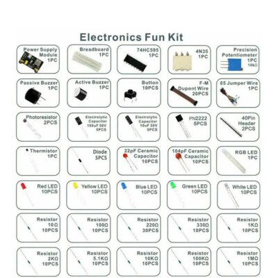 DIY Project Starter Kit For Arduino UNO R3 Kit Electronic DIY Kit Electronic Component Set With Box 830 Tie-points Breadboard - Image 3