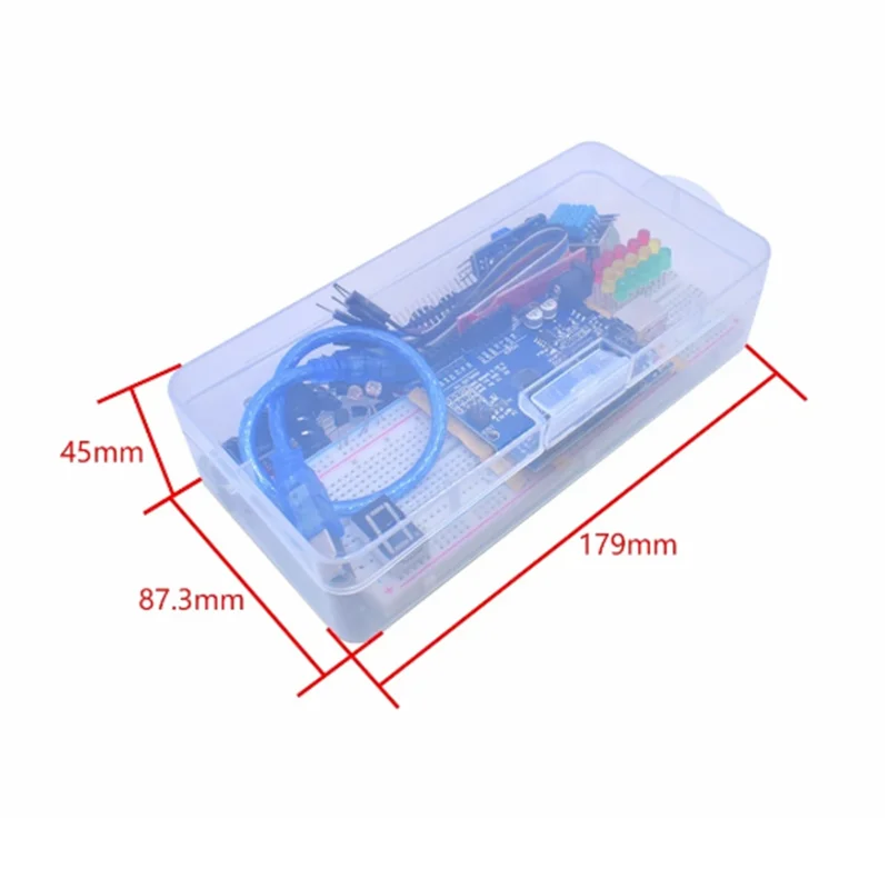Starter Kit for Arduino Uno R3 Breadboard Basic simple learning kit, sound/water level/humidity/distance detection, LED control