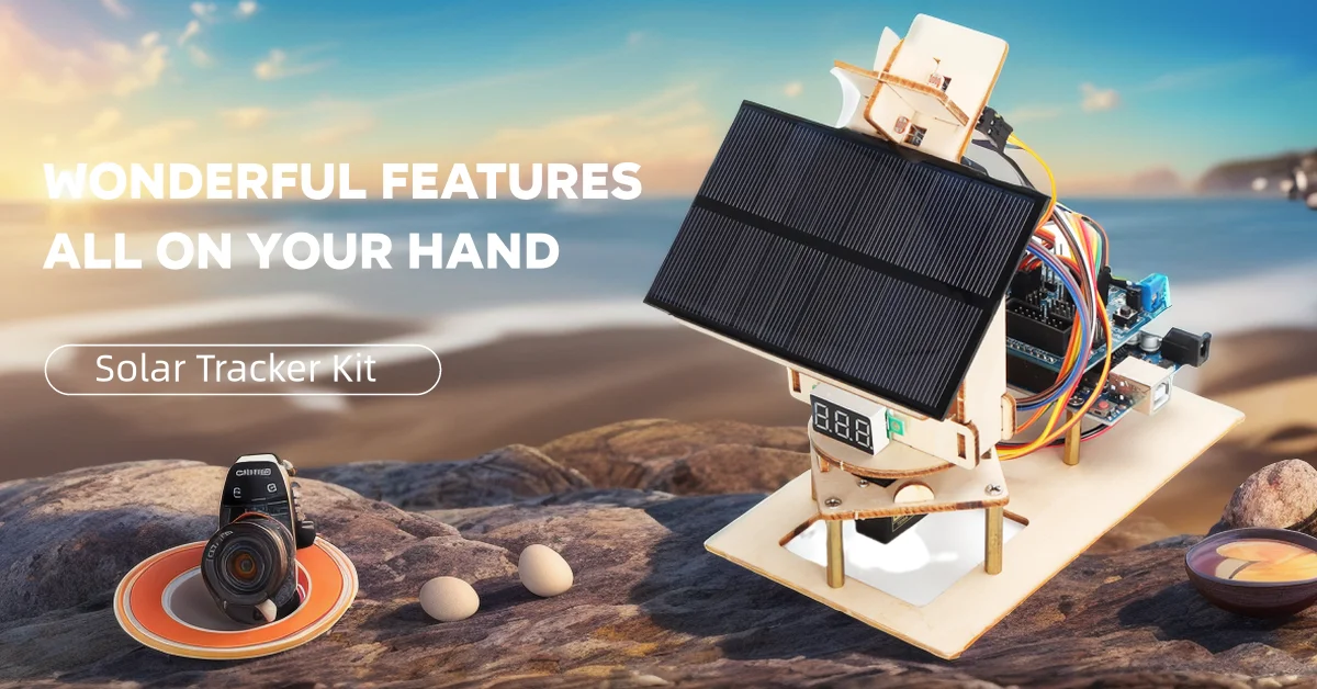 Starter Kit For Arduino Programming Solar Traceker Best Selling DIY Electronics kit STEM School Education Full Version Set +Code