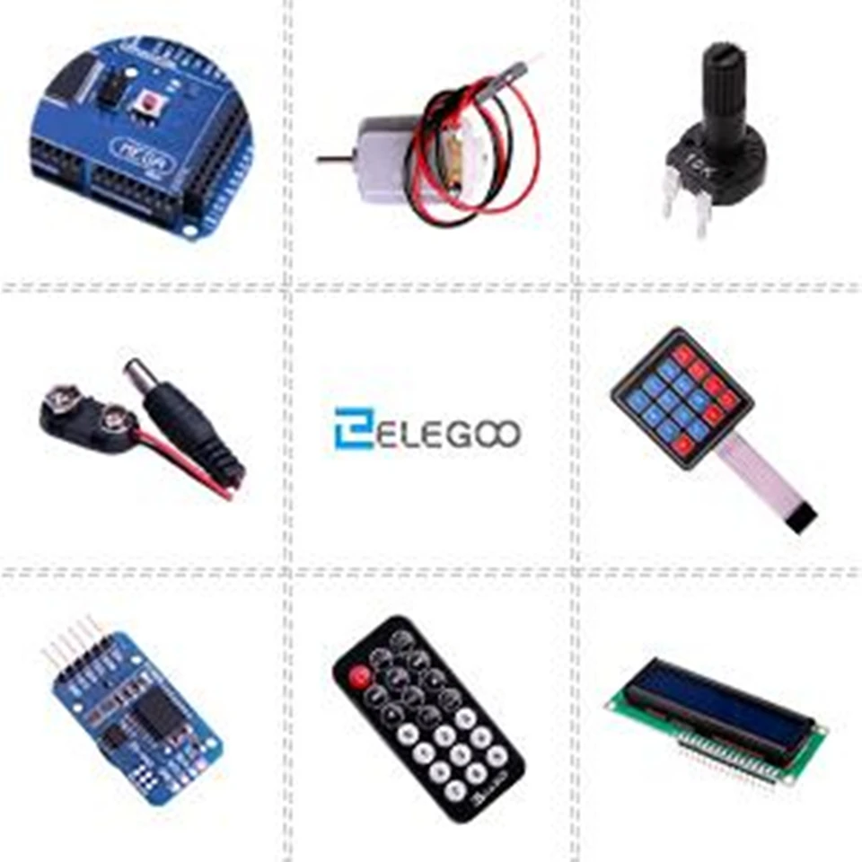 ELEGOO Mega R3 Project The Most Complete Ultimate Starter Kit with TUTORIAL Compatible with Arduino IDE DIY Electronic Kit ELEGOO Mega R3 Project The Most Complete Ultimate Starter Kit with TUTORIAL Compatible with Arduino IDE DIY Electronic Kit