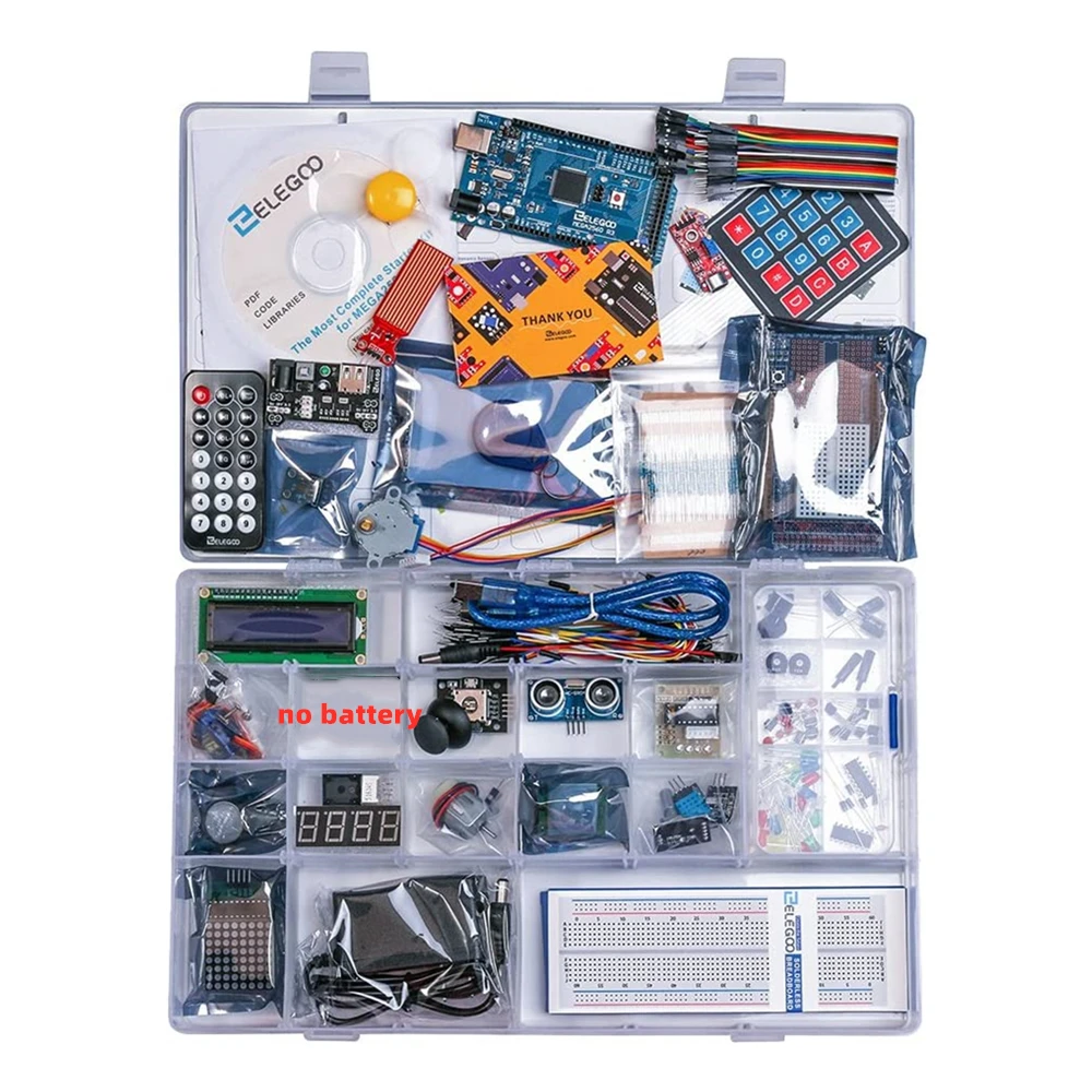 ELEGOO Mega R3 Project The Most Complete Ultimate Starter Kit with TUTORIAL Compatible with Arduino IDE DIY Electronic Kit ELEGOO Mega R3 Project The Most Complete Ultimate Starter Kit with TUTORIAL Compatible with Arduino IDE DIY Electronic Kit