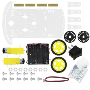 New Avoidance tracking Motor Smart Robot Car Chassis Kit Speed Encoder Battery Box 2WD Ultrasonic module For Arduino kit - Image 2