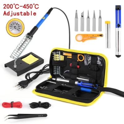 220V 60W Soldering Iron Kit Adjustable Temperature 15 in 1 Tool Set With Soldering Iron EU Plug - Image 2