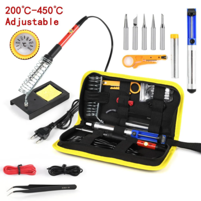 220V 60W Soldering Iron Kit Adjustable Temperature 15 in 1 Tool Set With Soldering Iron EU Plug - Image 3