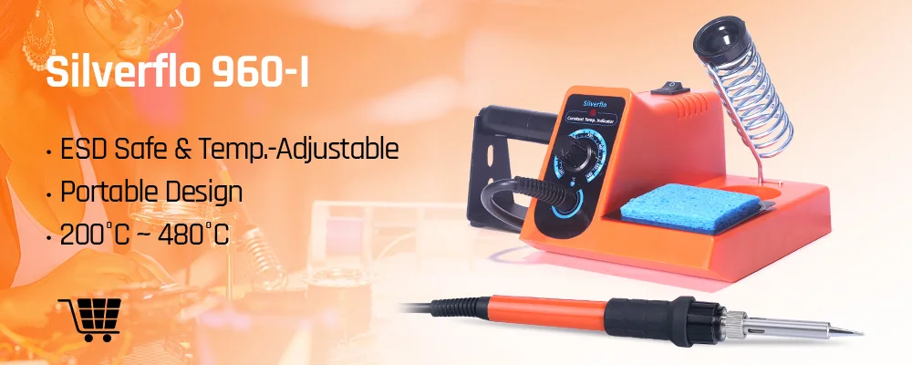 Silverflo Electric soldering iron Kit Set 100W LCD Digital Display Adjustable Temperature Soldering Iron 220V/110V Welding Tools