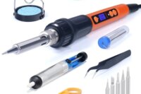 Silverflo Electric soldering iron Kit Set 100W LCD Digital Display Adjustable Temperature Soldering Iron 220V/110V Welding Tools