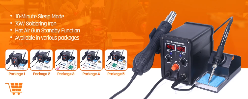 Silverflo Electric soldering iron Kit Set 100W LCD Digital Display Adjustable Temperature Soldering Iron 220V/110V Welding Tools