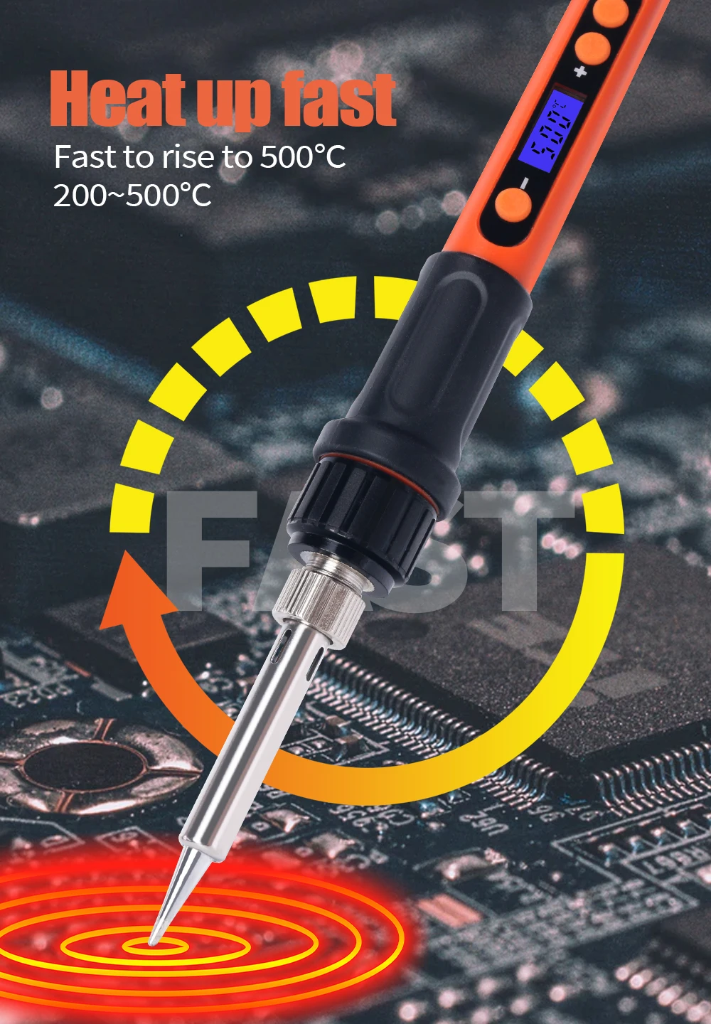 Silverflo Electric soldering iron Kit Set 100W LCD Digital Display Adjustable Temperature Soldering Iron 220V/110V Welding Tools