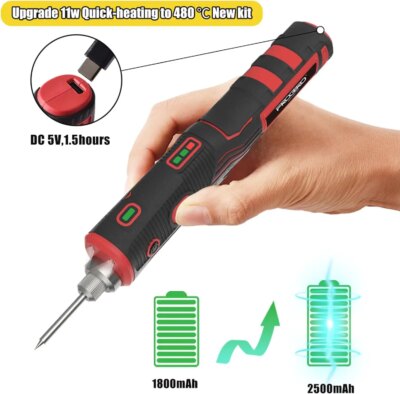 FROGBRO Cordless Soldering Iron 1800mAh Rechargeable Soldering Tool Professional Portable Welding Tool Electronic Soldering Kit - Image 3