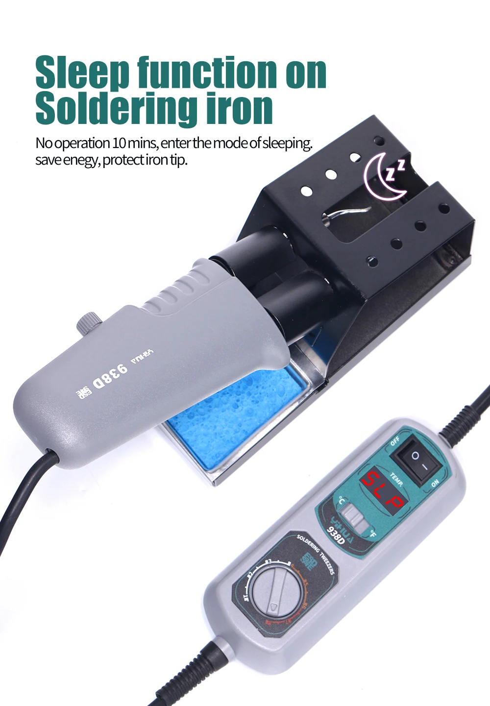 YIHUA 938D Portable Tweezers Soldering Station 110V 220V Soldering Iron Station Chip Desoldering Kit Set SMD Welding Equipment