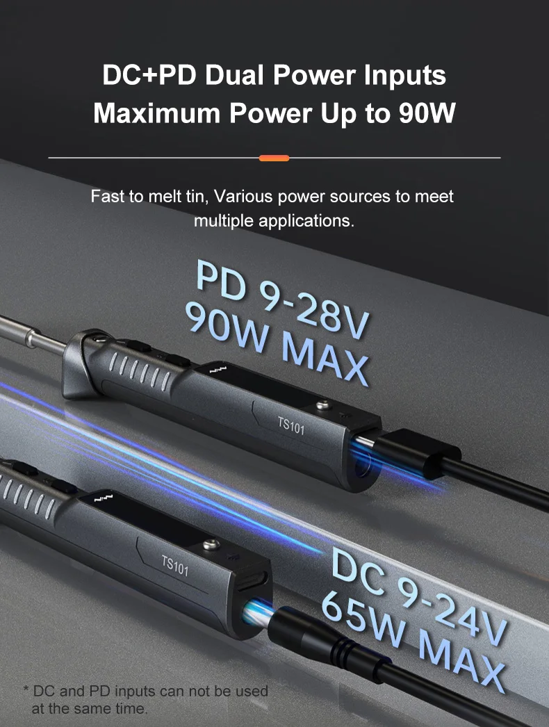 MINIWARE TS101 Digital Display Electric Soldering Iron High Power Welding Pen Internal Heating Household Welding Repair Kits