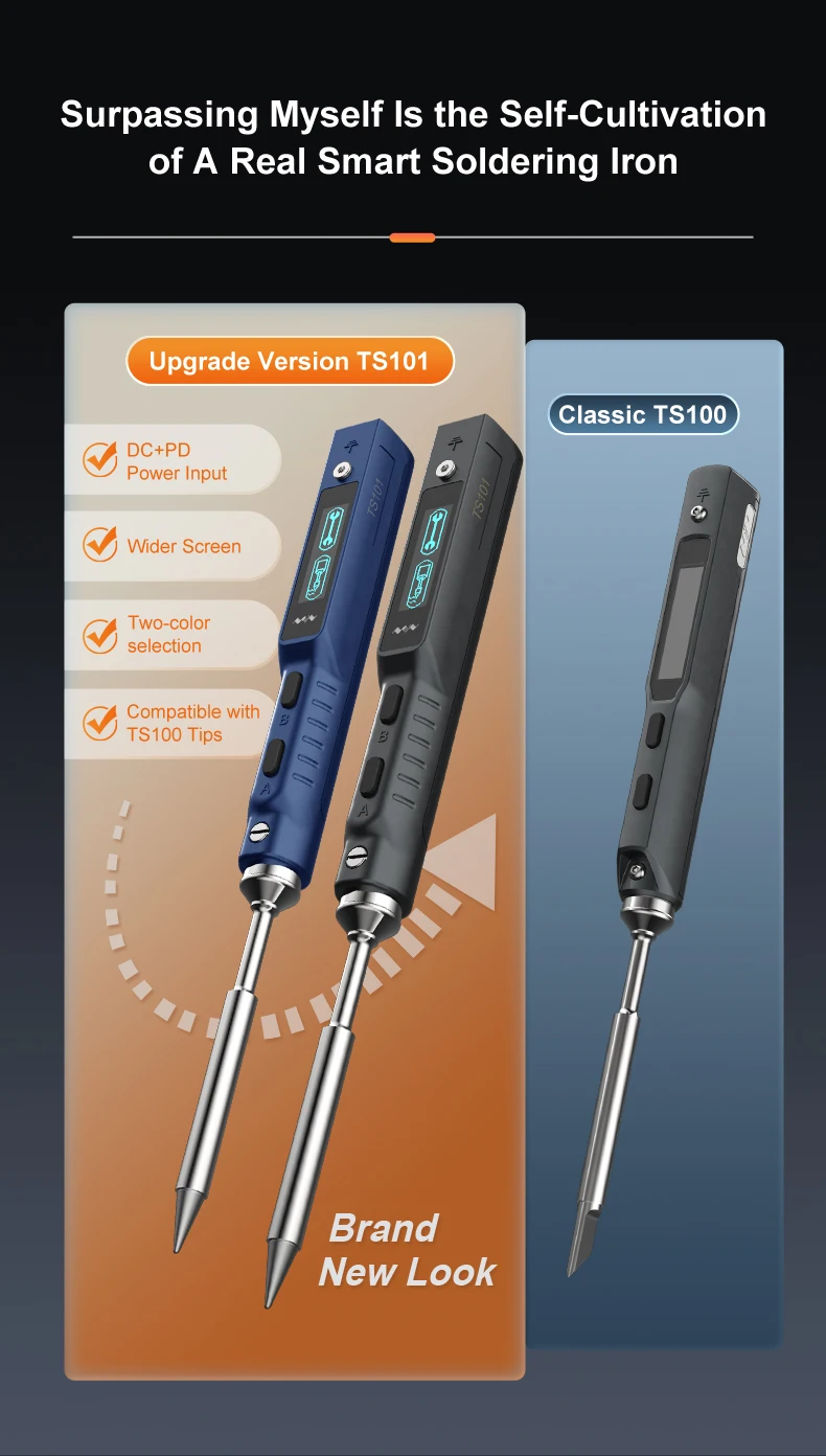 MINIWARE TS101 Digital Display Electric Soldering Iron High Power Welding Pen Internal Heating Household Welding Repair Kits