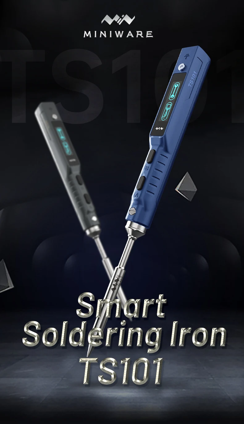 MINIWARE TS101 Digital Display Electric Soldering Iron High Power Welding Pen Internal Heating Household Welding Repair Kits