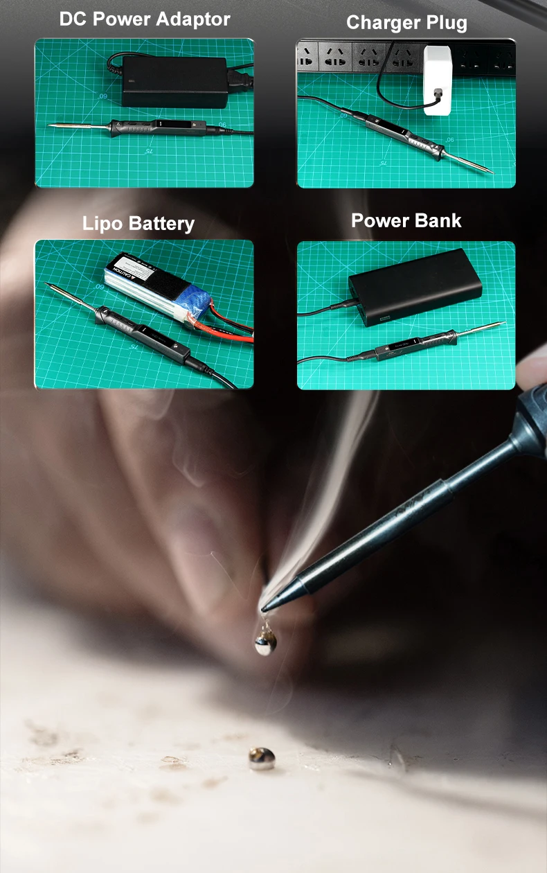 MINIWARE TS101 Digital Display Electric Soldering Iron High Power Welding Pen Internal Heating Household Welding Repair Kits