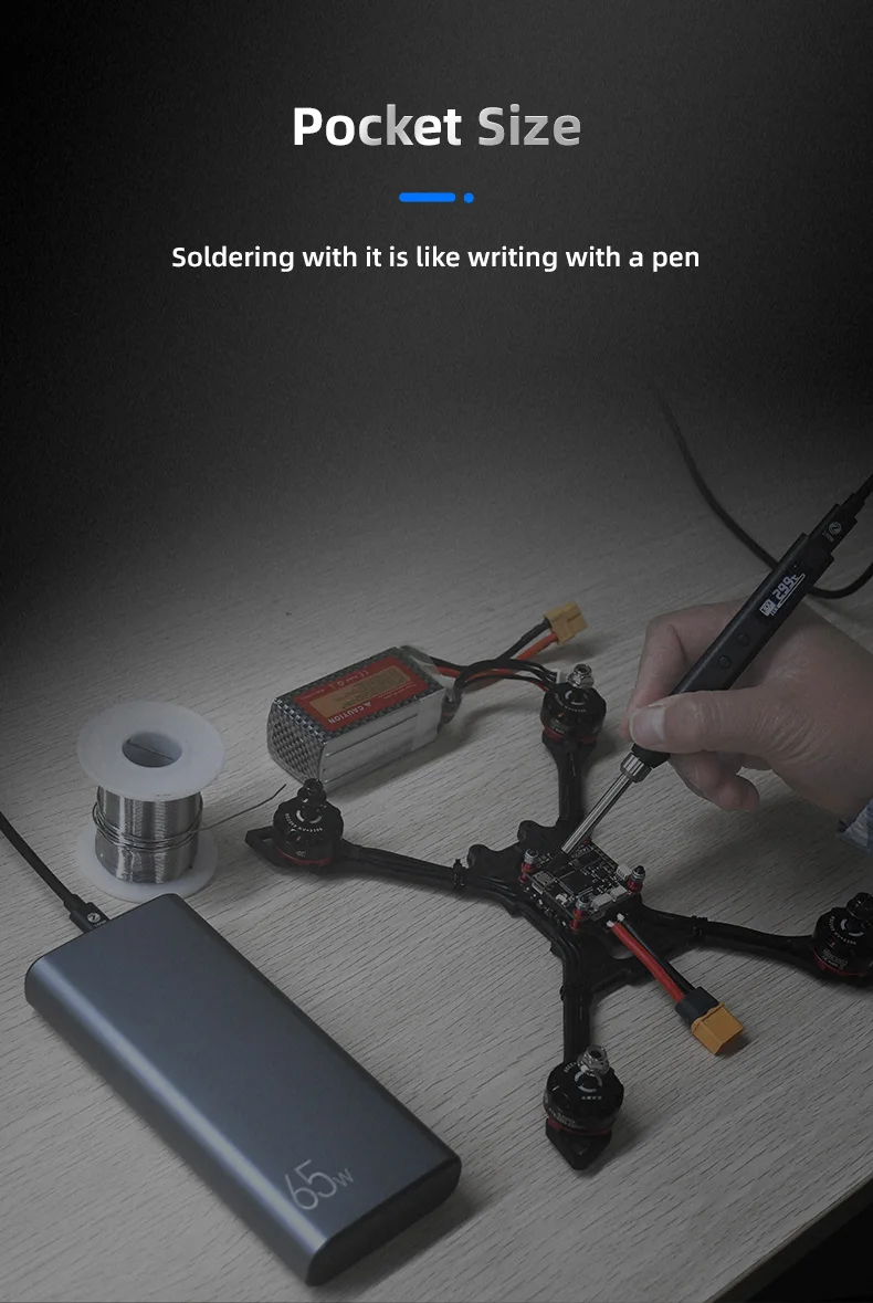 ALIENTEK T65 Soldering Iron Adjustable Temperature Smart Electric 65W Fast Heat Portable Digital Welding Station Original Kit ALIENTEK T65 Soldering Iron Adjustable Temperature Smart Electric 65W Fast Heat Portable Digital Welding Station Original Kit