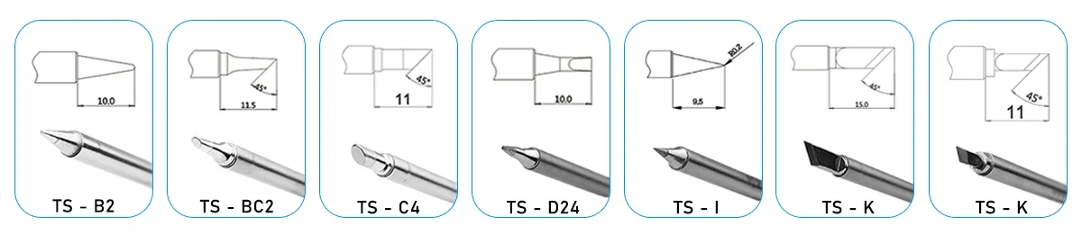 TS101 Blue Smart Soldering Iron BC2 Tip 90W Portable DC USB-C Interface For Welding Tools Constant Adjustable Temperature TS 100