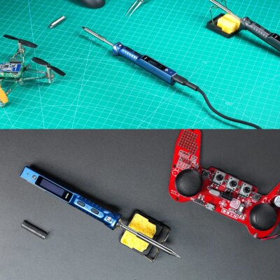 TS101 Blue Smart Soldering Iron BC2 Tip 90W Portable DC USB-C Interface For Welding Tools Constant Adjustable Temperature TS 100 - Image 2