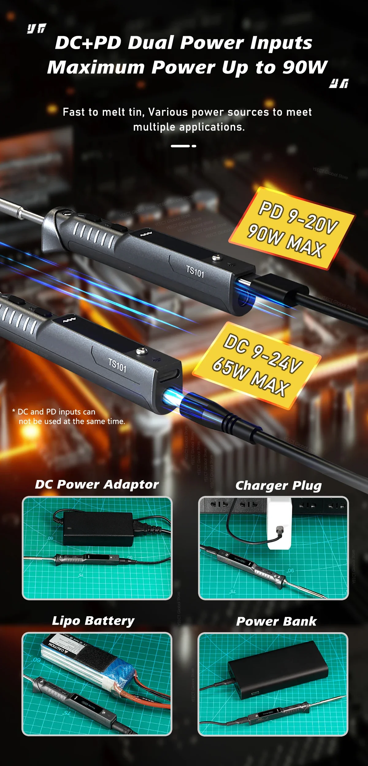 Original TS101 Soldering Iron Electric 65W Temperature Adjustable Programming TS100 Soldering Iron New Upgrade With PD Plug Kit