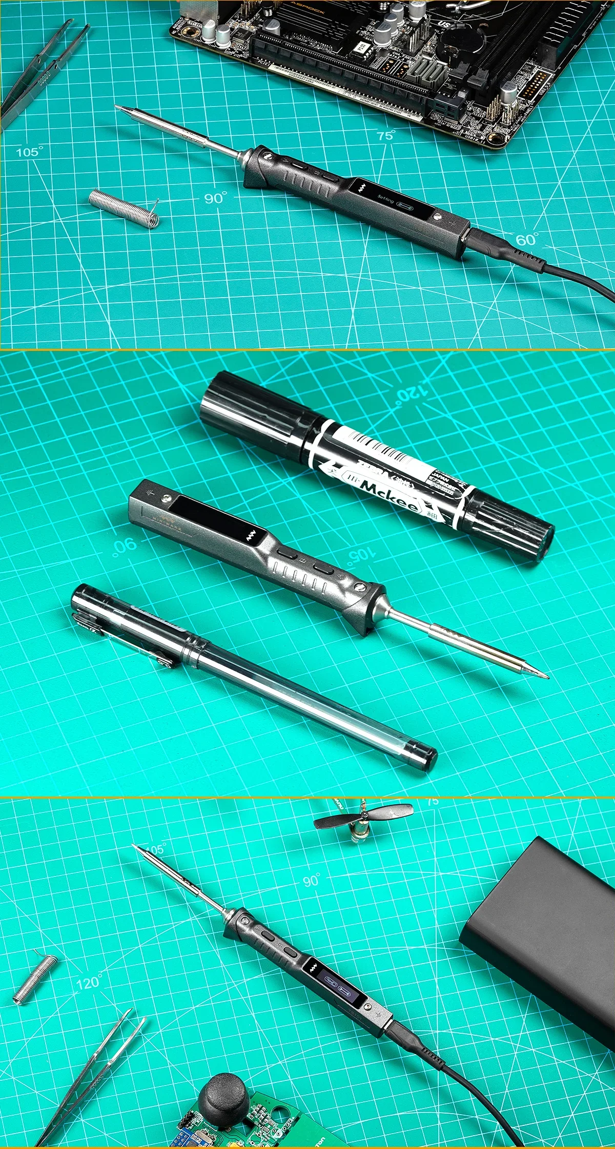 Original TS101 Soldering Iron Electric 65W Temperature Adjustable Programming TS100 Soldering Iron New Upgrade With PD Plug Kit