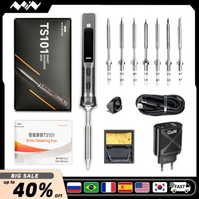 Original TS101 Soldering Iron Electric 65W Temperature Adjustable Programming TS100 Soldering Iron New Upgrade With PD Plug Kit