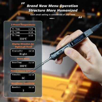 Original TS101 Soldering Iron Electric 65W Temperature Adjustable Programming TS100 Soldering Iron New Upgrade With PD Plug Kit - Image 4