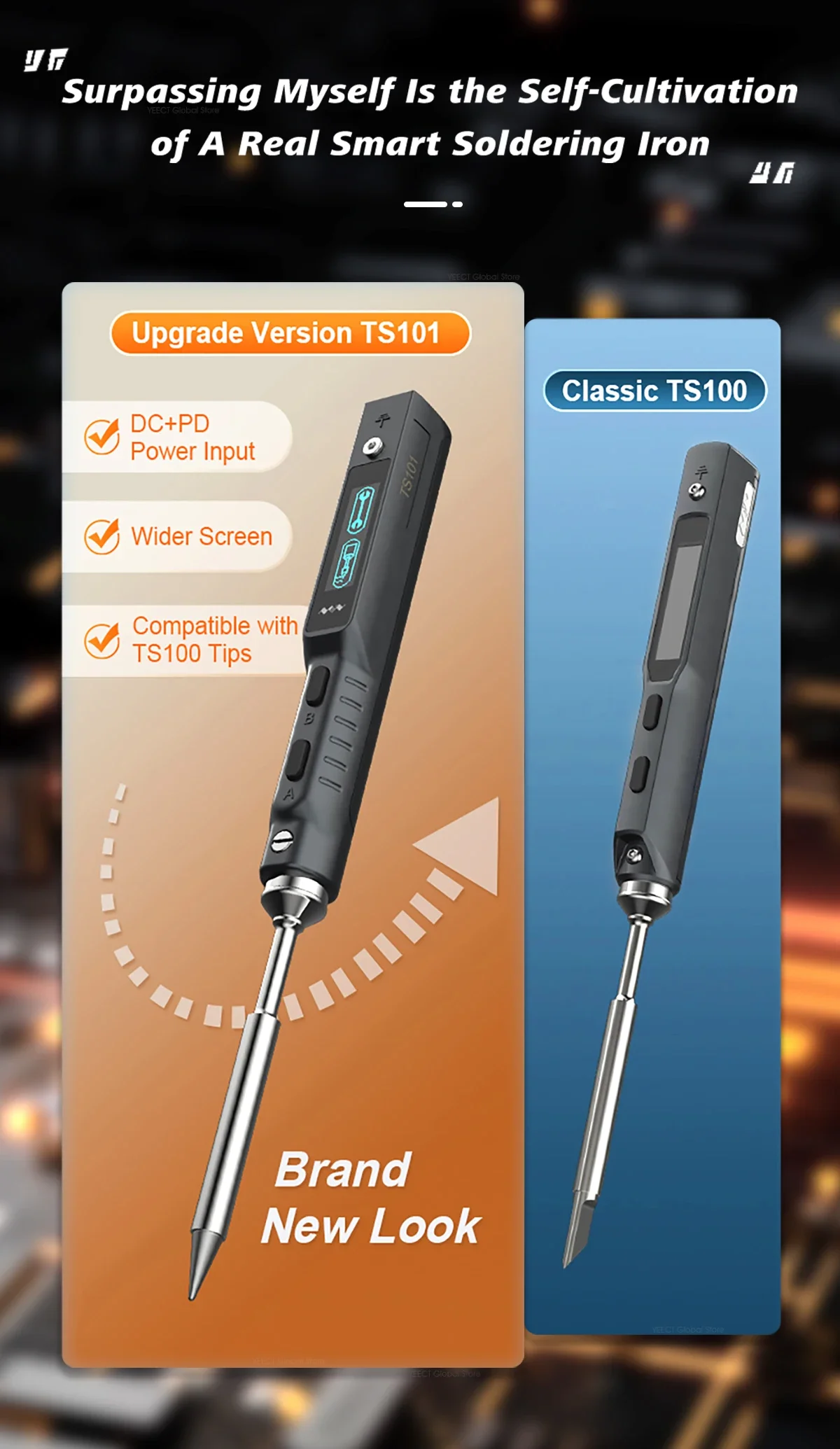 Original TS101 Soldering Iron Electric 65W Temperature Adjustable Programming TS100 Soldering Iron New Upgrade With PD Plug Kit