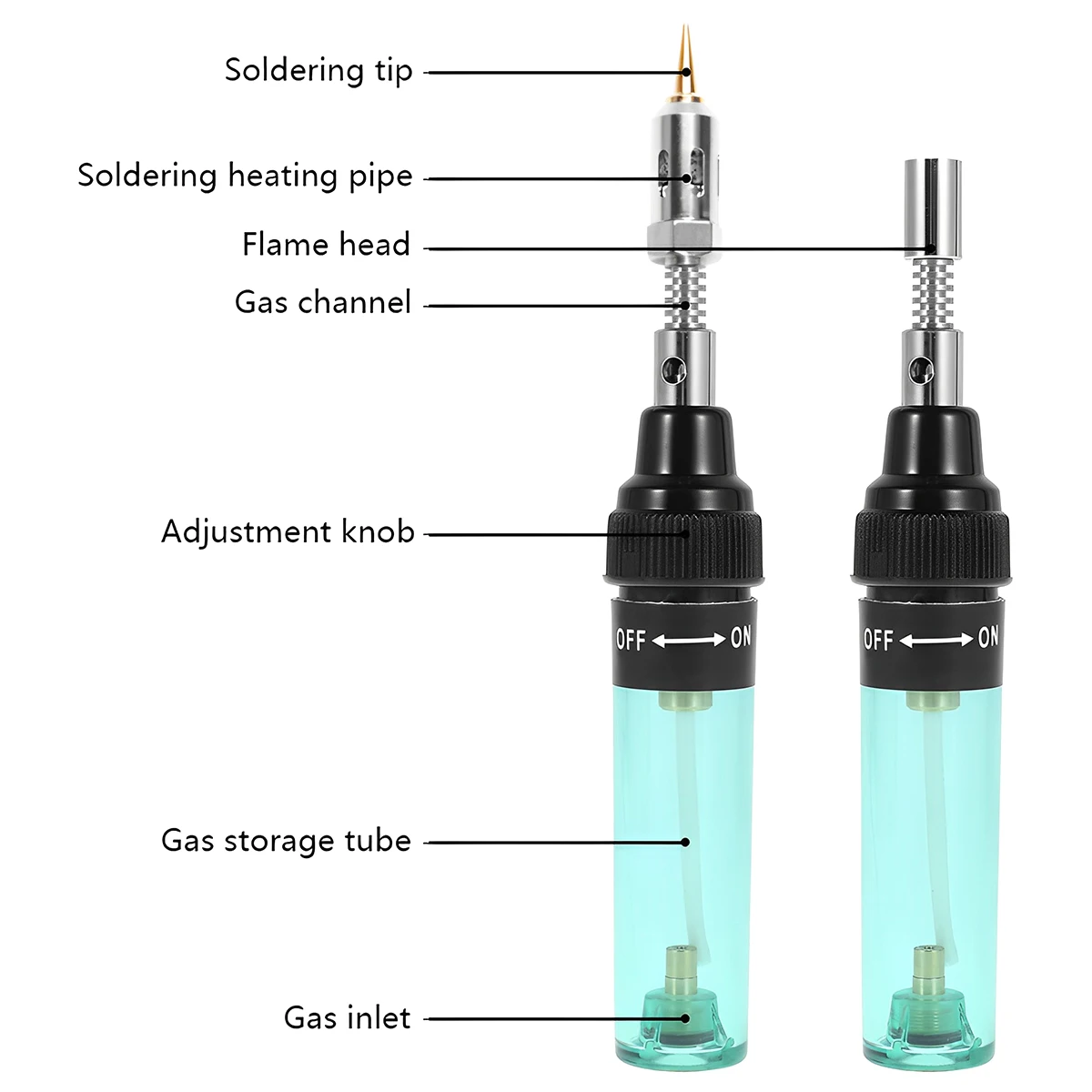 Large Capacity Gas Soldering Iron Kit Portable Gas Welding Professional Gas Soldering Iron Tool for Electrician Car Computer Wir