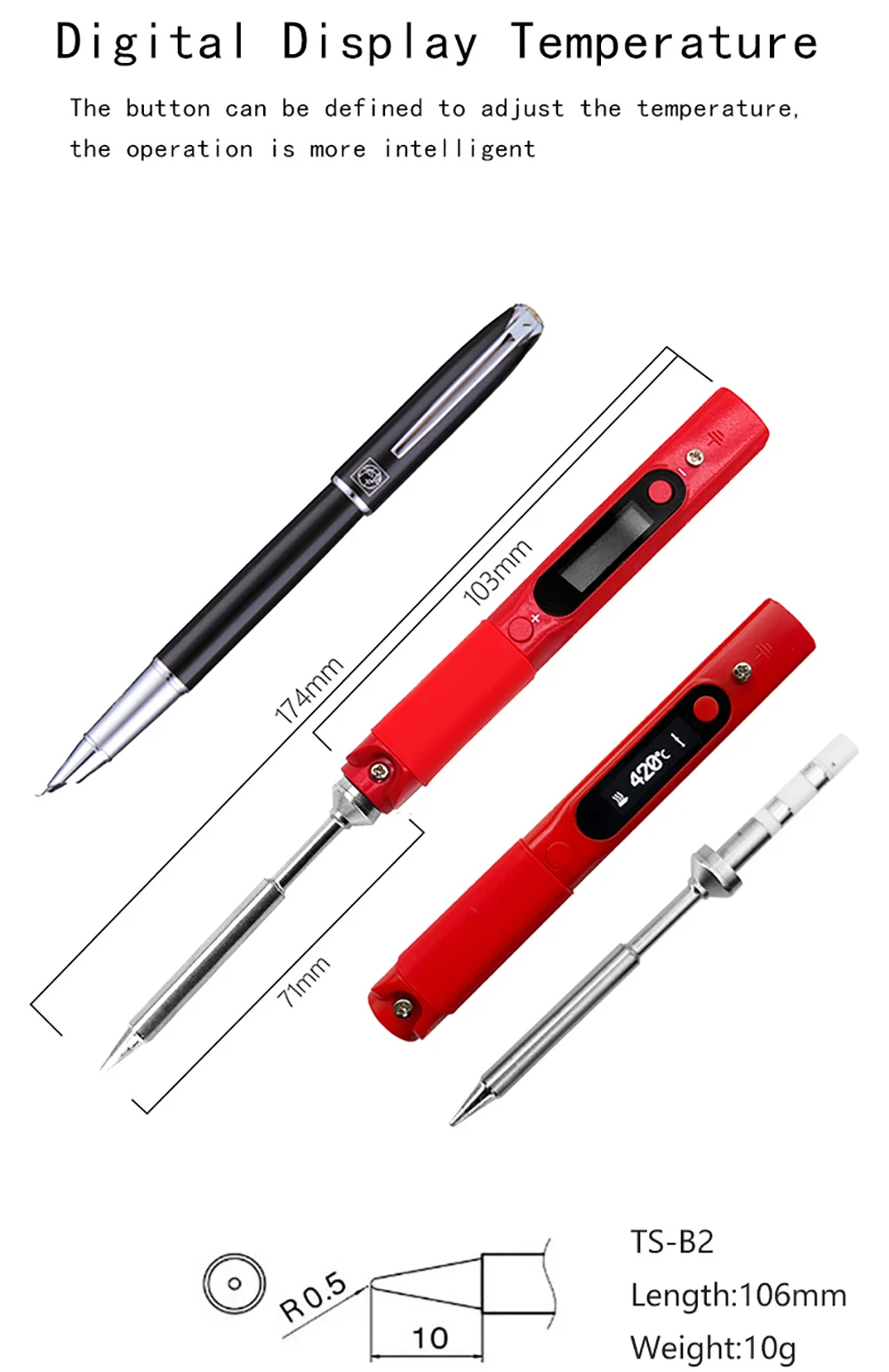 Pine64 CN Version Pinecil V1 Soldering Iron Portable Programable Welding Tools Adjustable Temperature Digital Solder Station