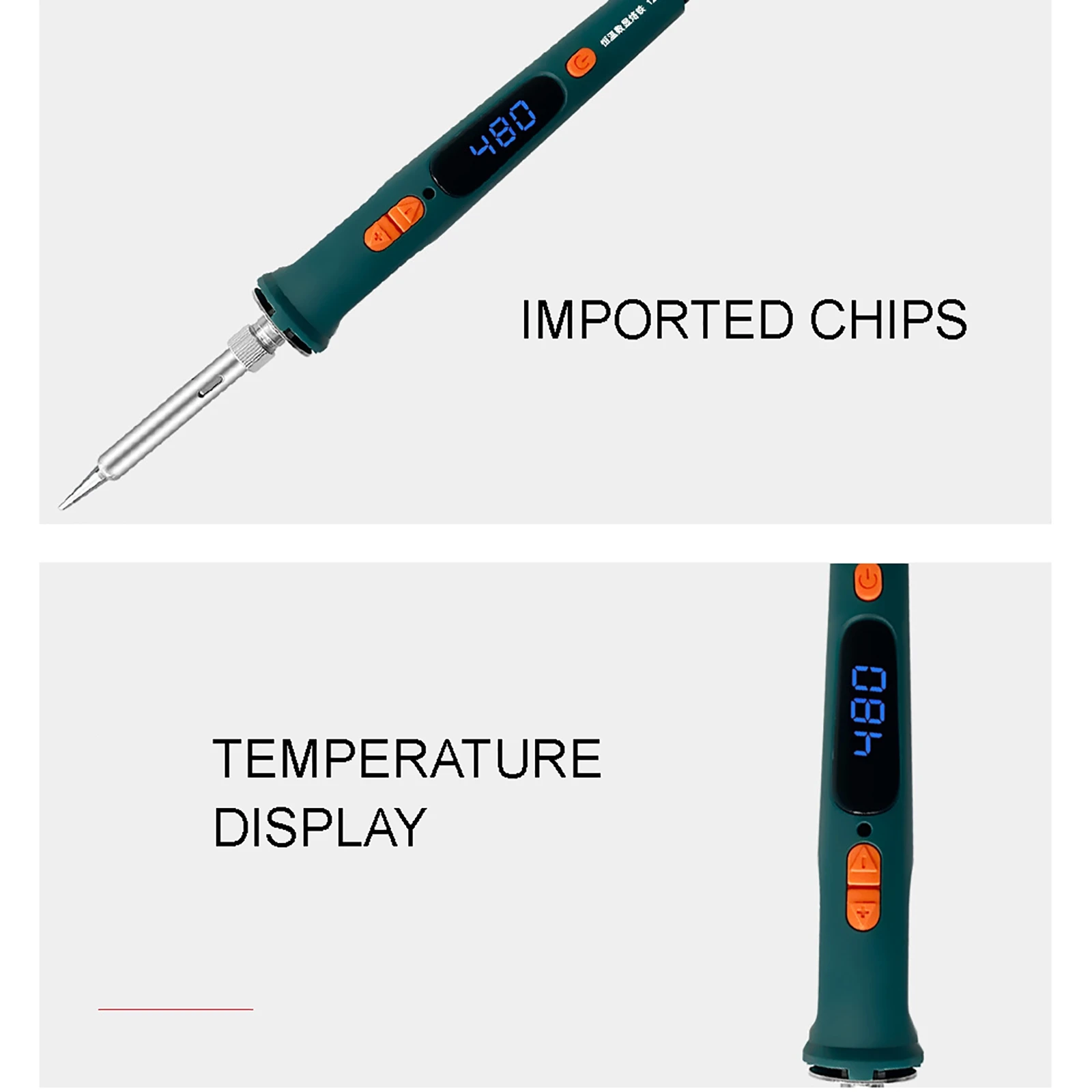 120W Electric Soldering Iron Welding Tool Adjustable Temperature LCD Ceramic Heater Soldering Iron Head Desoldering Pump Set
