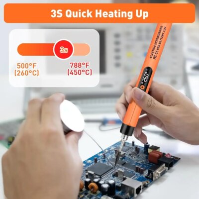 USB Smart Soldering Iron Kit Digital Display Type-C Interface Electric LED Soldering Iron Adjustable Temperature Welding Tool ﻿, - Image 3