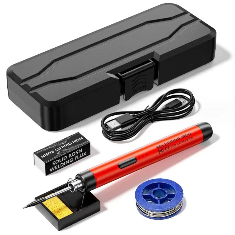 USB Smart Soldering Iron Kit Digital Display Type-C Interface Electric LED Soldering Iron Adjustable Temperature Welding Tool ﻿