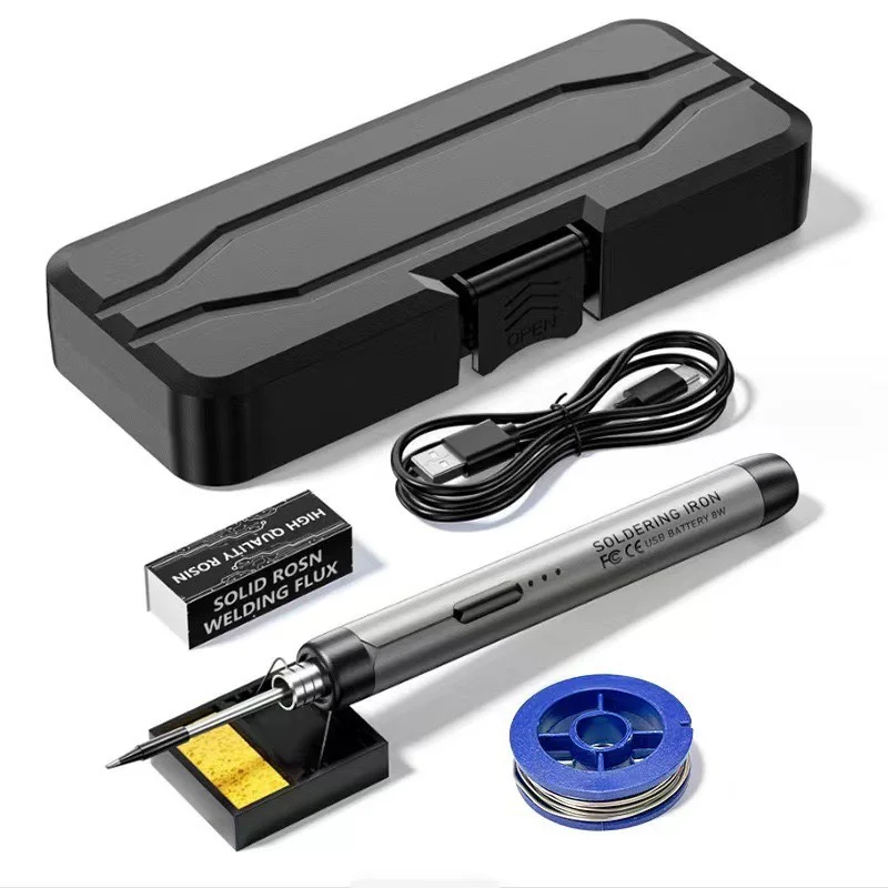 USB Smart Soldering Iron Kit Digital Display Type-C Interface Electric LED Soldering Iron Adjustable Temperature Welding Tool ﻿