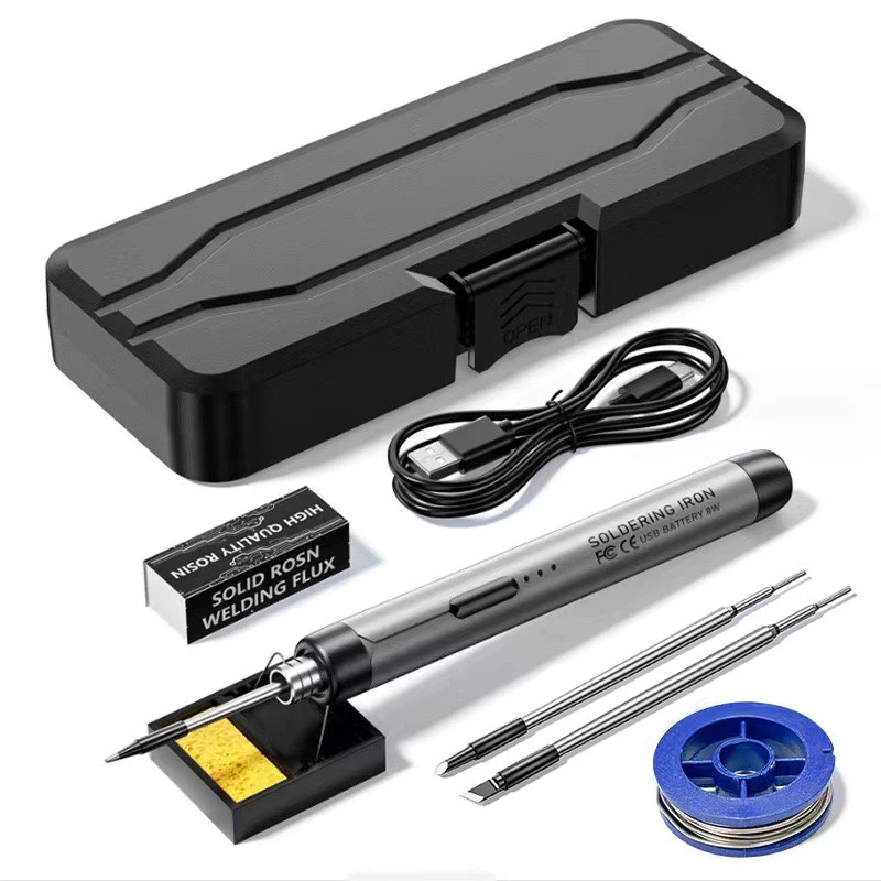 USB Smart Soldering Iron Kit Digital Display Type-C Interface Electric LED Soldering Iron Adjustable Temperature Welding Tool ﻿