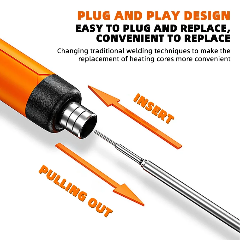 USB Smart Soldering Iron Kit Digital Display Type-C Interface Electric LED Soldering Iron Adjustable Temperature Welding Tool ﻿