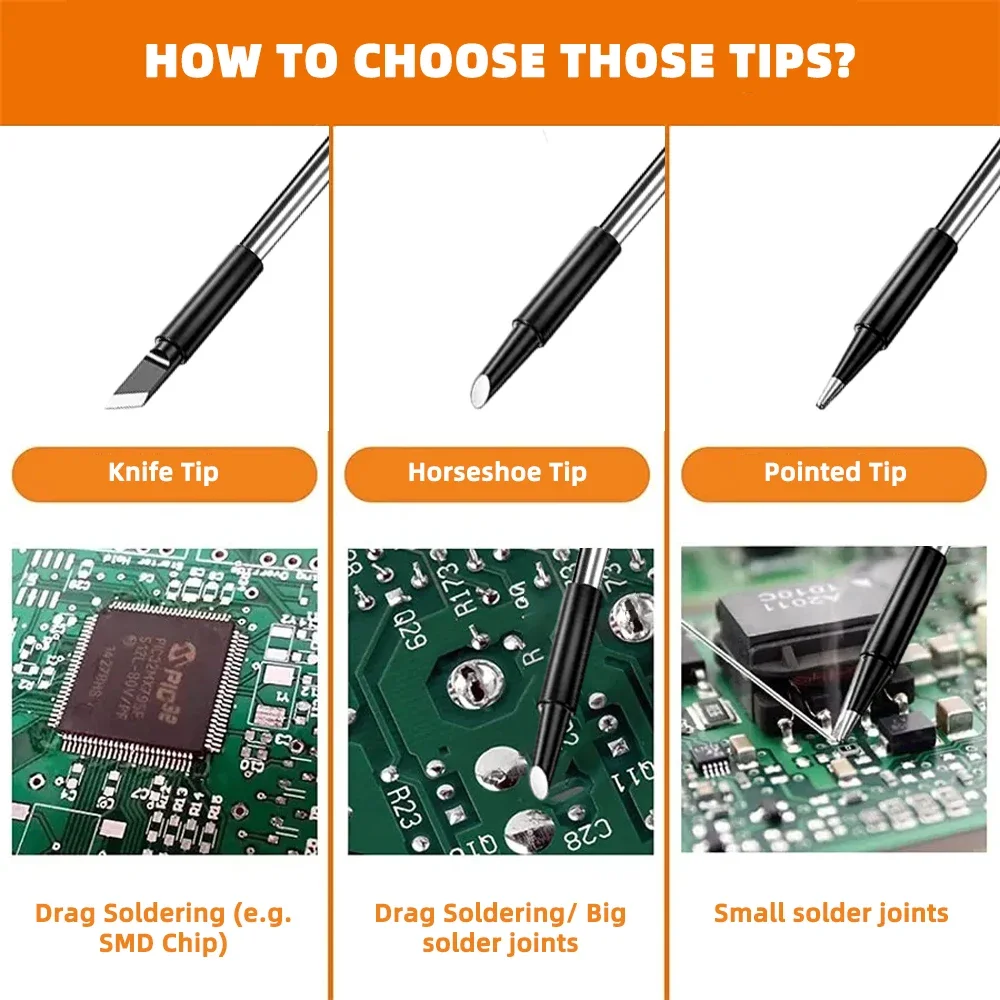 USB Smart Soldering Iron Kit Digital Display Type-C Interface Electric LED Soldering Iron Adjustable Temperature Welding Tool ﻿