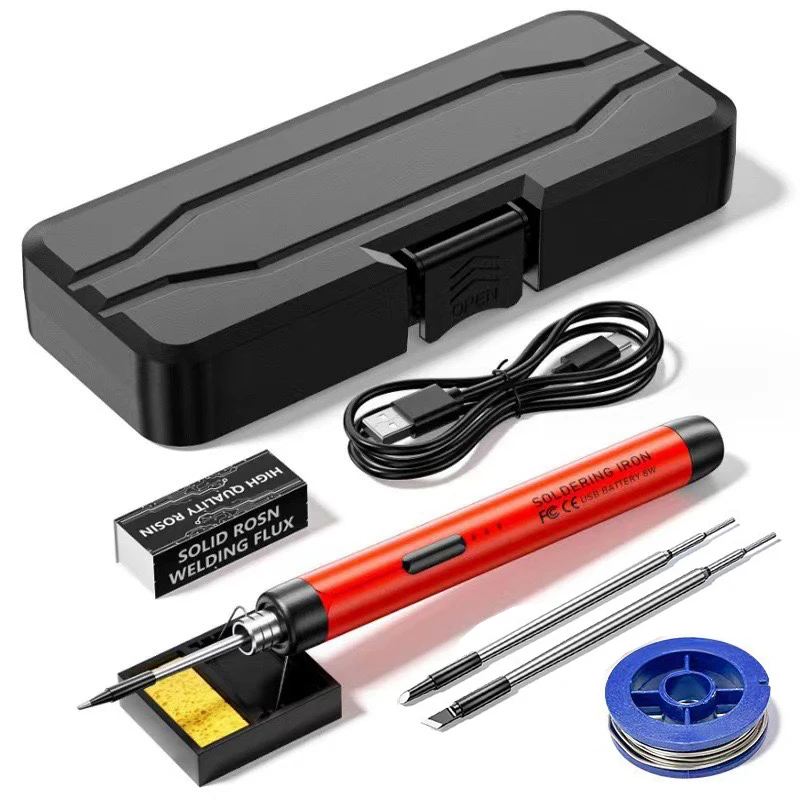 USB Smart Soldering Iron Kit Digital Display Type-C Interface Electric LED Soldering Iron Adjustable Temperature Welding Tool ﻿