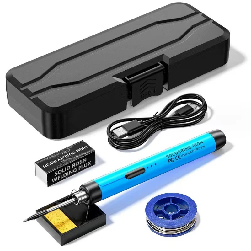USB Smart Soldering Iron Kit Digital Display Type-C Interface Electric LED Soldering Iron Adjustable Temperature Welding Tool ﻿