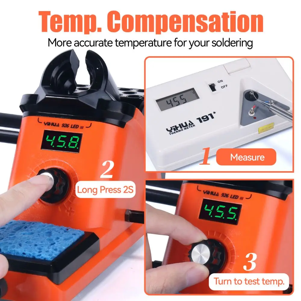 YIHUA 926LED-III Digital Electric Soldering Iron Kit with Helping Hands 960I Adjustable Temperature Portable Soldering Station YIHUA 926LED-III Digital Electric Soldering Iron Kit with Helping Hands 960I Adjustable Temperature Portable Soldering Station