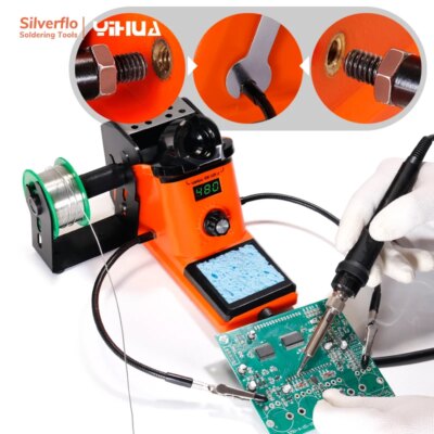 YIHUA 926LED-III Digital Electric Soldering Iron Kit with Helping Hands 960I Adjustable Temperature Portable Soldering Station - Image 2