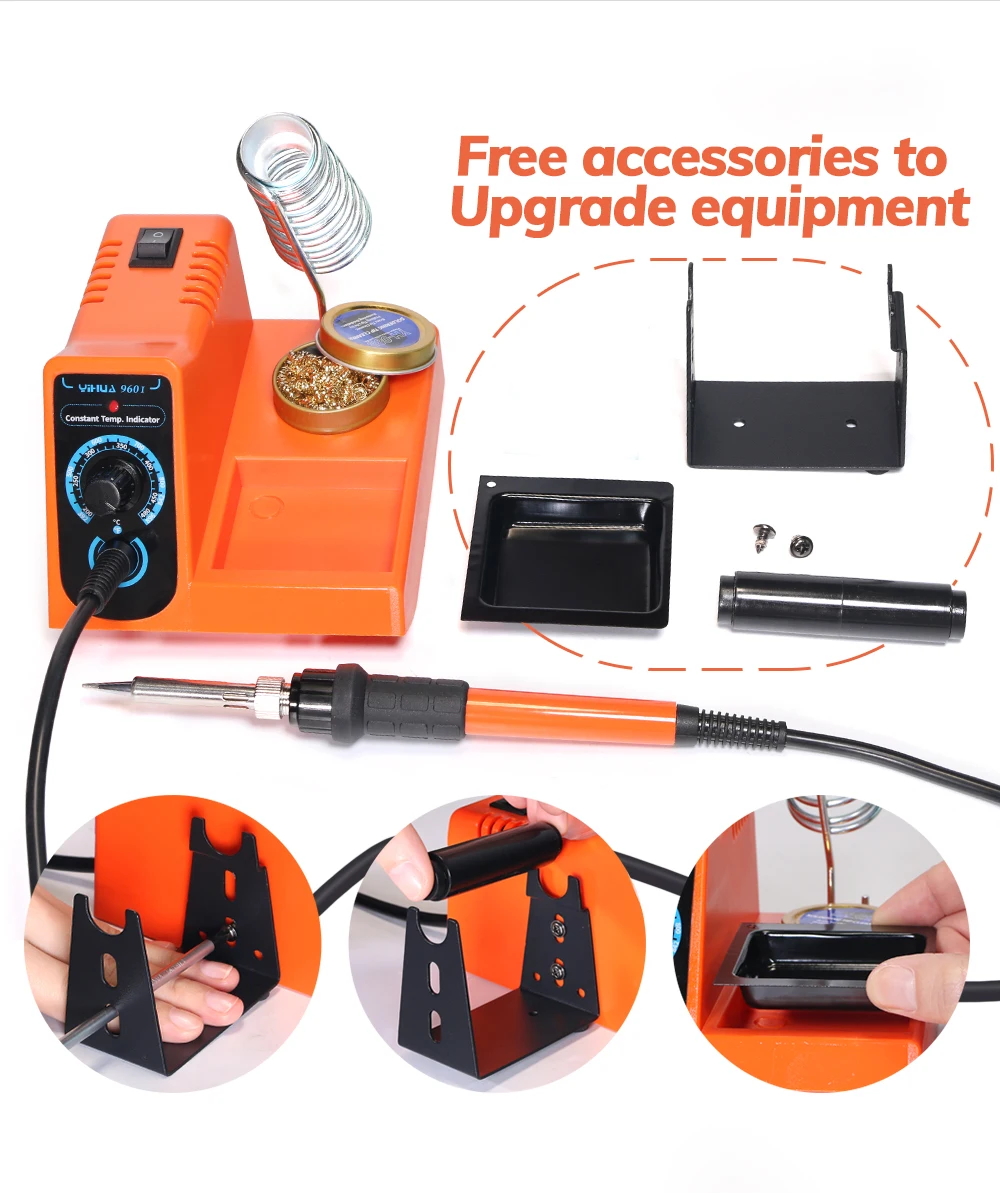 YIHUA 926LED-III Digital Electric Soldering Iron Kit with Helping Hands 960I Adjustable Temperature Portable Soldering Station