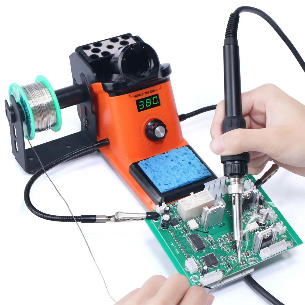 YIHUA 926LED-III Digital Electric Soldering Iron Kit with Helping Hands 960I Adjustable Temperature Portable Soldering Station YIHUA 926LED-III Digital Electric Soldering Iron Kit with Helping Hands 960I Adjustable Temperature Portable Soldering Station