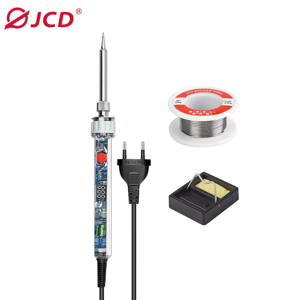 JCD 90W Electric Soldering Iron New P907 Transparent shell LCD Digital Display Adjustable Temperature 220V/110V Welding Tools JCD 90W Electric Soldering Iron New P907 Transparent shell LCD Digital Display Adjustable Temperature 220V/110V Welding Tools