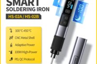 FNIRSI HS-02 Adjustable Temperature Soldering Iron DC 20V 100-450℃ Welding Solder Rework Station PD 100W Portable Repair Tool