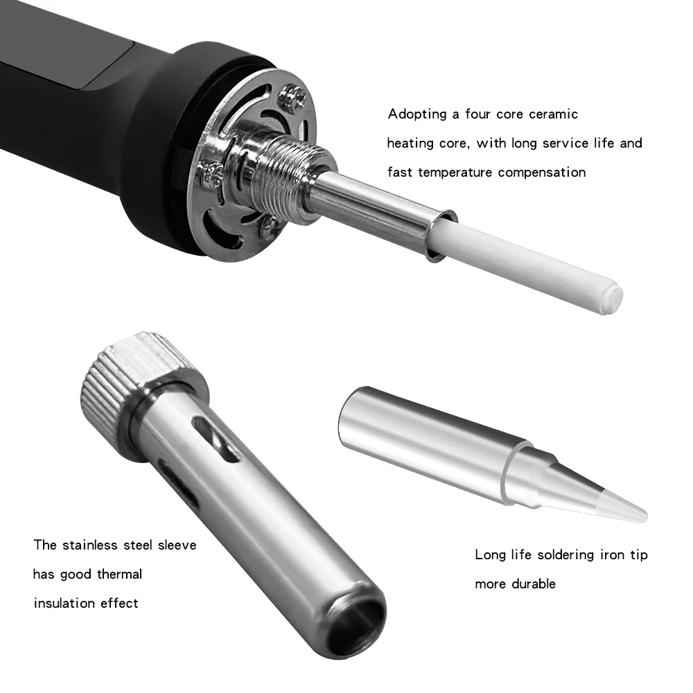 100W 120W 150W Digital Soldering Iron Set Kit Repair Welding Tool Set Calibration Temperature Adjustable 180-520-600C 907 909